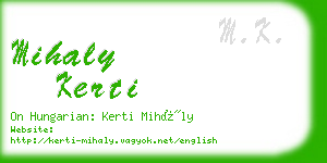 mihaly kerti business card